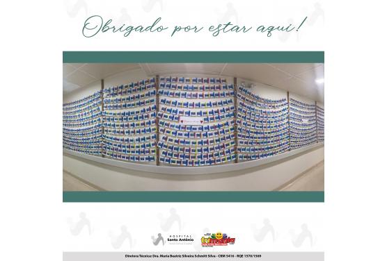 Obrigado por estar aqui! ”, mural marca a semana da Humanização no HSA
