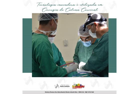 Tecnologia inovadora é utilizada em cirurgia de coluna cervical pela primeira vez em Blumenau.